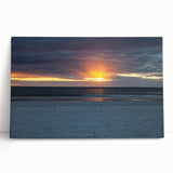 Large black and white abstract print on stretched canvas, suitable as kitchen wall art or for bedroom ambiance.