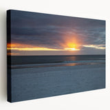 Large abstract art on stretched canvas featuring swirling blue and white patterns, ideal for kitchen wall art.