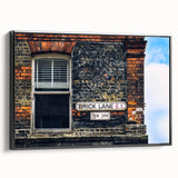 Framed canvas featuring a black and white vintage landscape painting, ideal for bedroom wall decor.