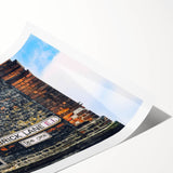 Extra large wall art featuring line art flowers in black on white, rolled print, suitable for large living room spaces.