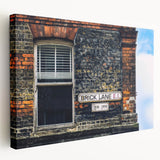 Large abstract painting in cool shades of blue and green on stretched canvas, suitable for kitchen wall art.