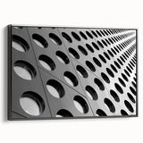 Black and white landscape art painting on framed canvas, depicting a serene nature scene, ideal for bedroom wall decor.