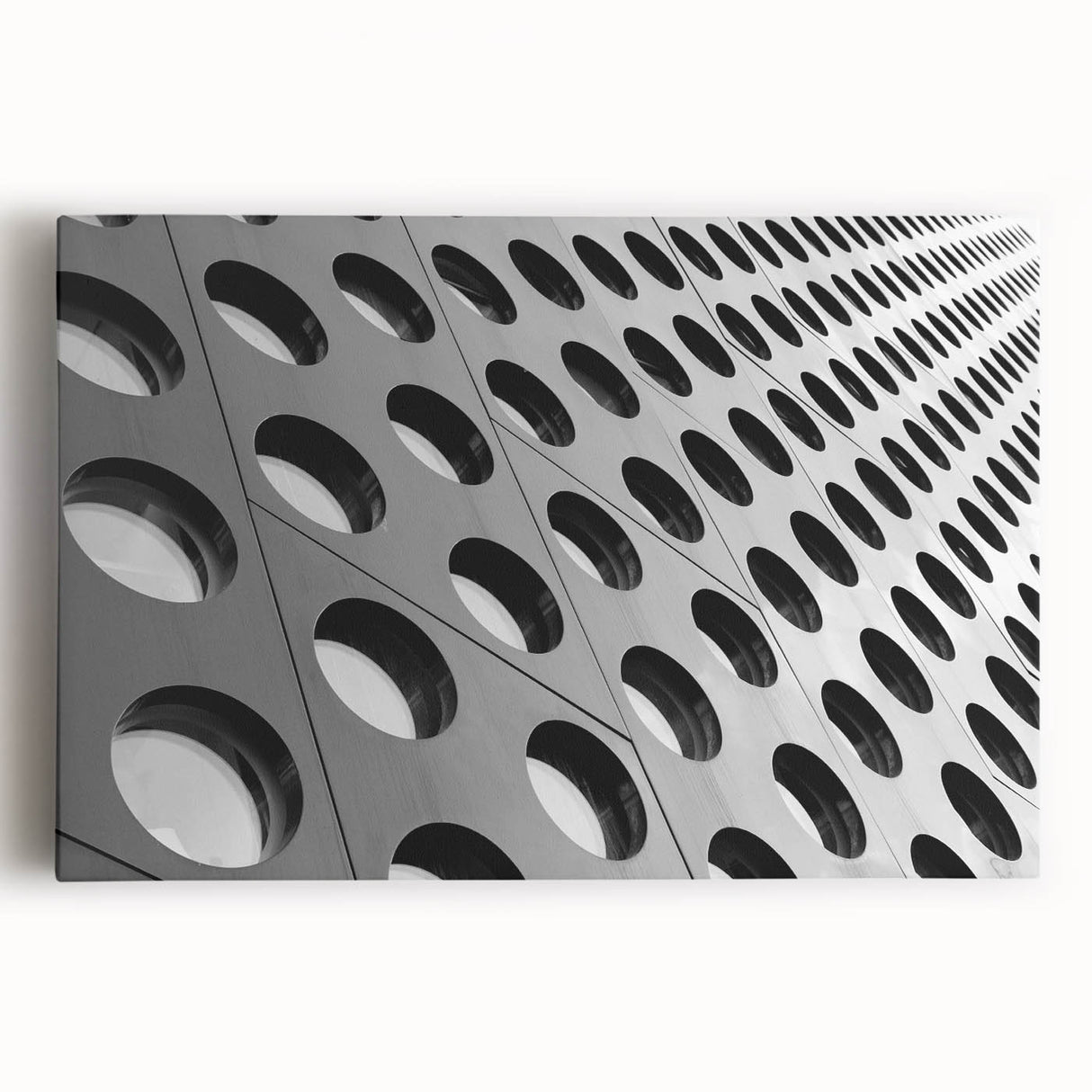 Large black and white abstract art on stretched canvas, featuring dynamic brush strokes, ideal for kitchen wall art.