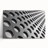 Large black and white abstract print on stretched canvas, ideal for kitchen wall art or bedroom ambiance.