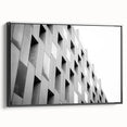Framed canvas depicting a black and white vintage landscape, ideal for bedroom wall art.