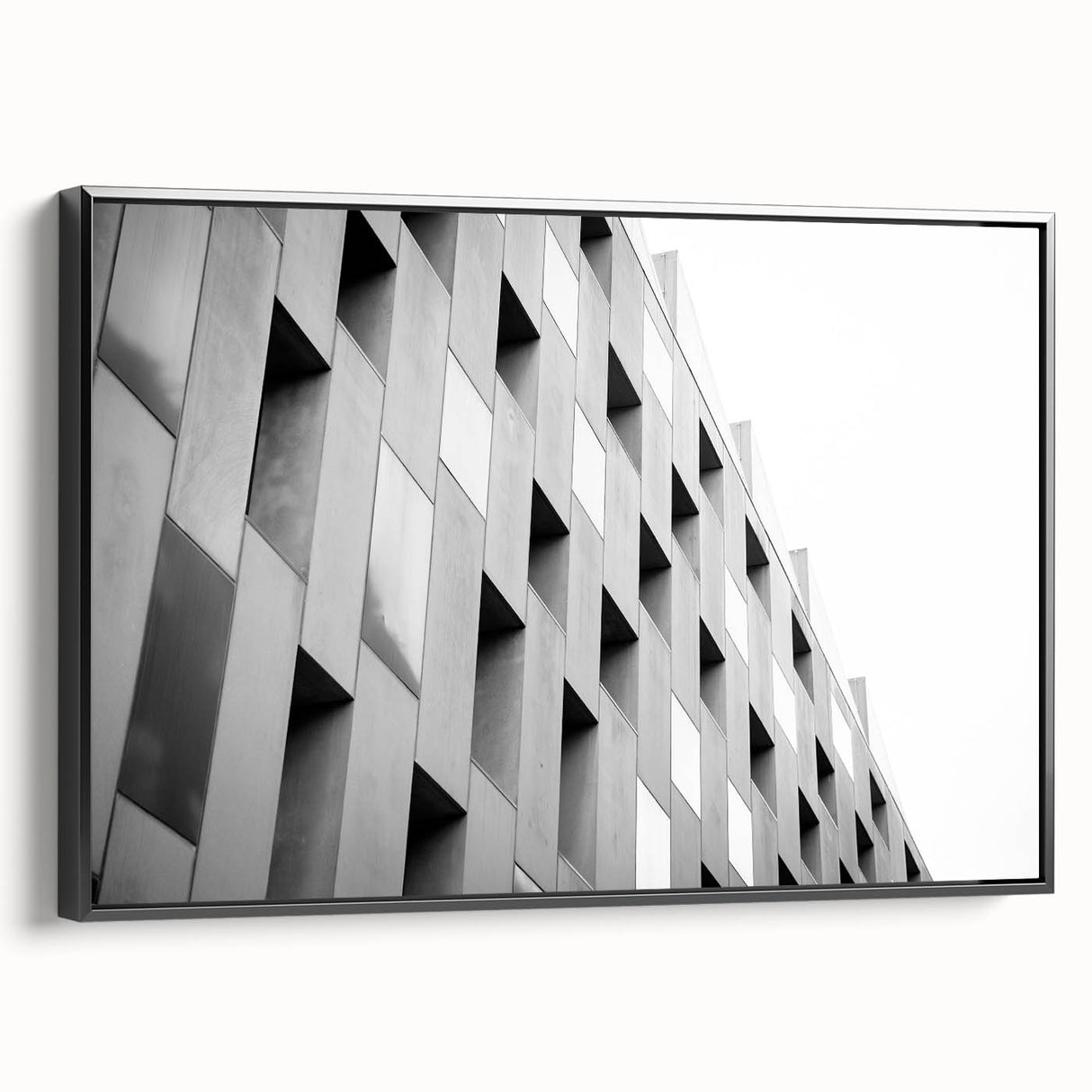 Framed canvas depicting a black and white vintage landscape, ideal for bedroom wall art.