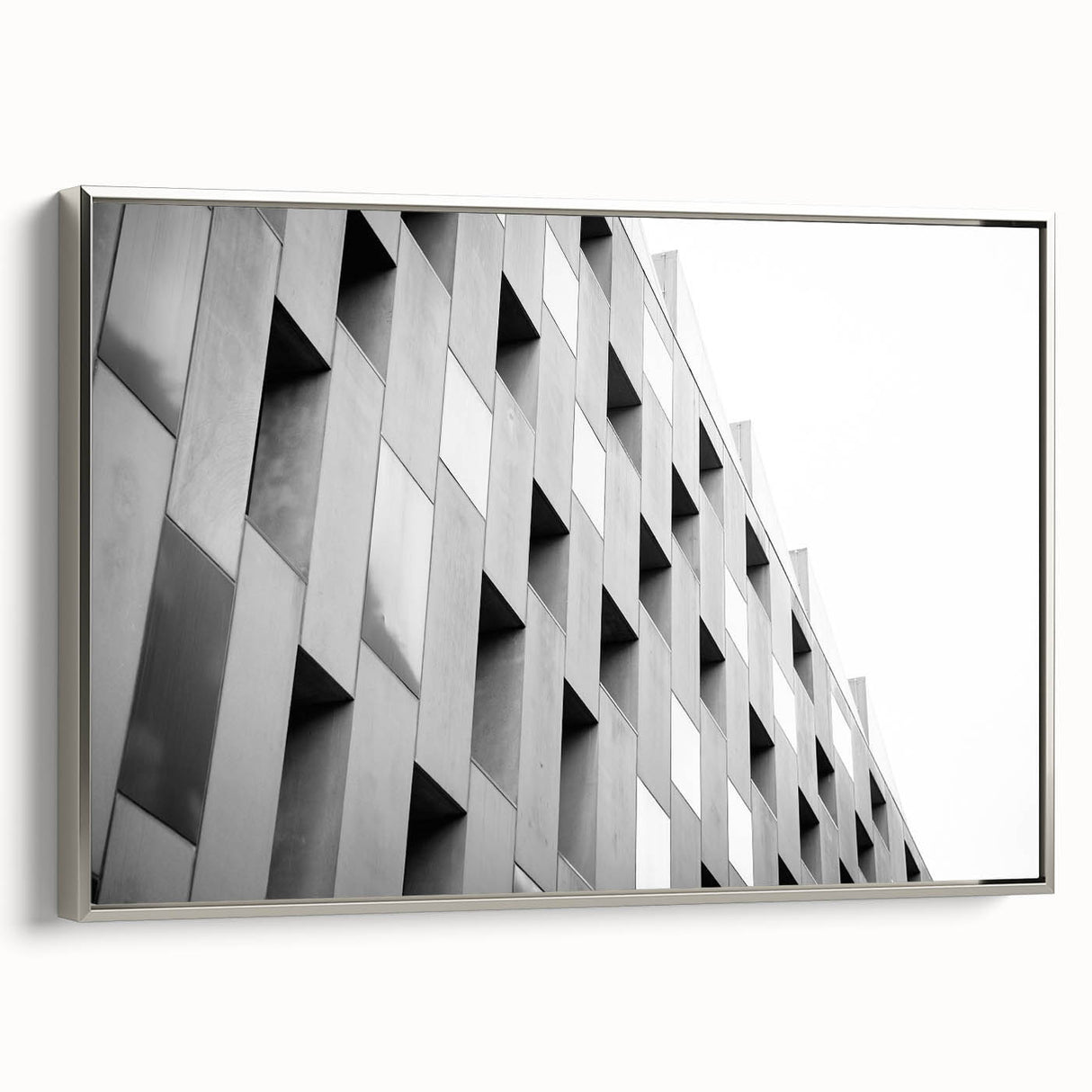 Framed vintage poster art of a colorful abstract design on a black background, suitable for living room decor.