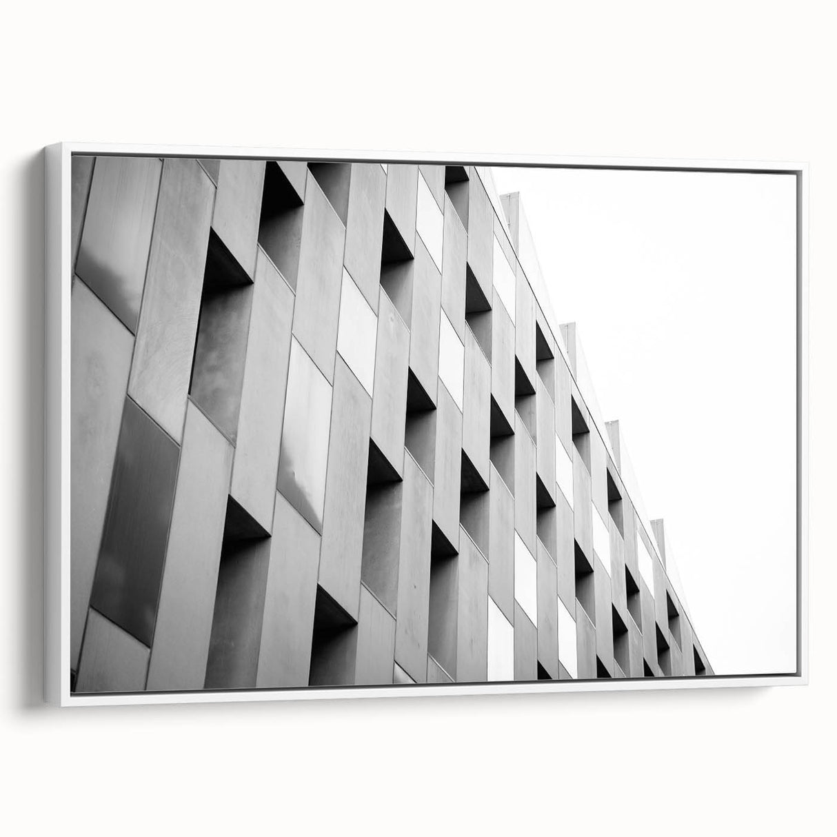 Framed canvas of a black and white vintage landscape painting, ideal for bedroom wall art.