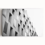 Large black and white abstract print on stretched canvas, ideal for kitchen wall art.