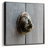 Black and white landscape art painting on framed canvas, depicting a serene river scene, suitable for bedroom decor.