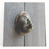 Large black and white abstract print on stretched canvas, ideal for kitchen wall art or bedroom ambiance.