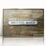 Framed acrylic print of a mid-century modernist abstract design in gold and black tones, ideal for nursery wall art.