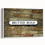 Extra large framed canvas of vintage poster art featuring colorful abstract shapes on a black background.