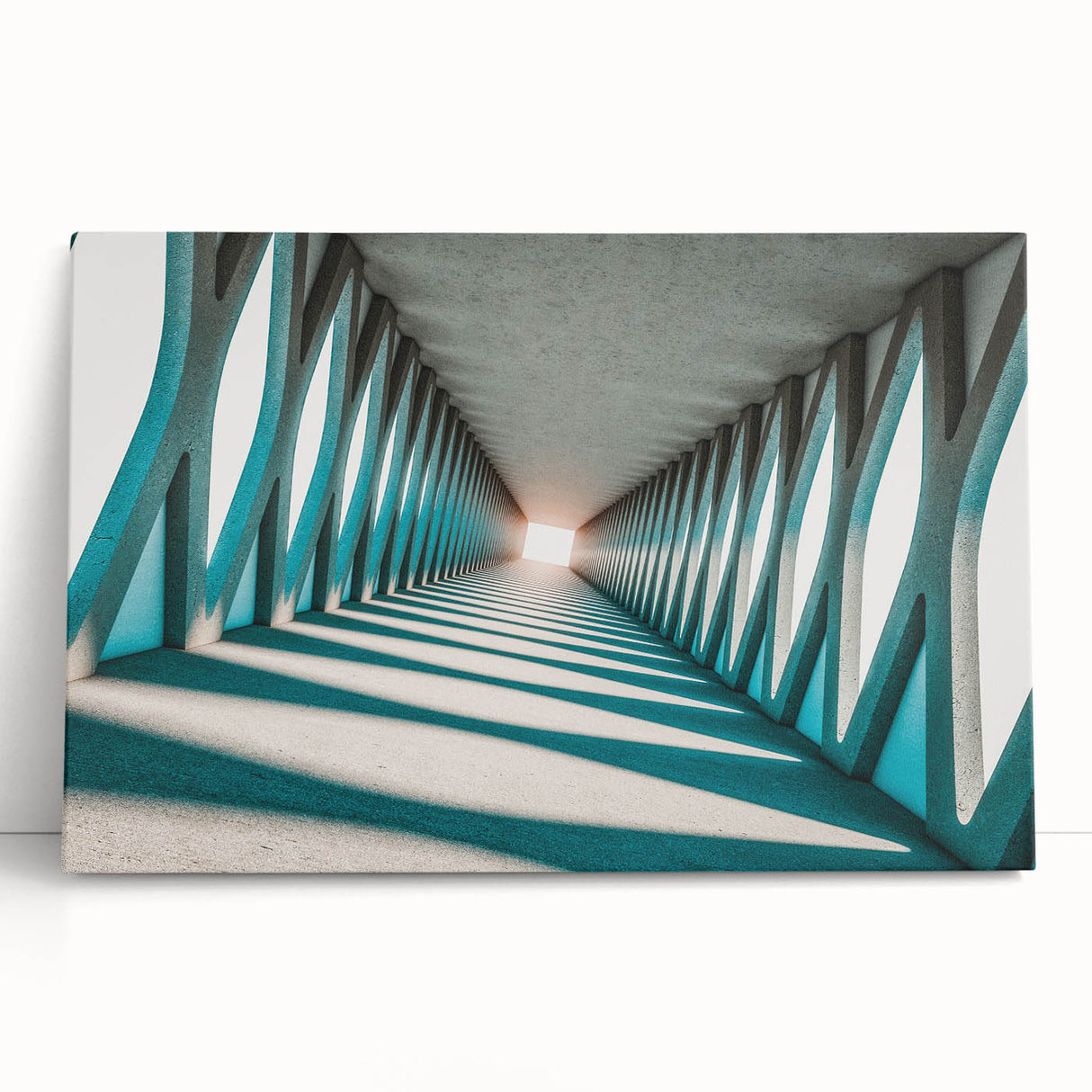 Large black and white abstract print on stretched canvas, ideal for kitchen wall art or bedroom ambiance.