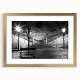 Extra large abstract art print with textured design in gold and beige tones on a framed canvas.