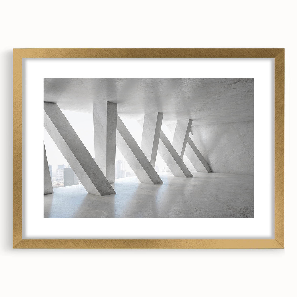 Textured abstract art print in muted gold and beige tones on a framed canvas, ideal for bedroom wall decor.