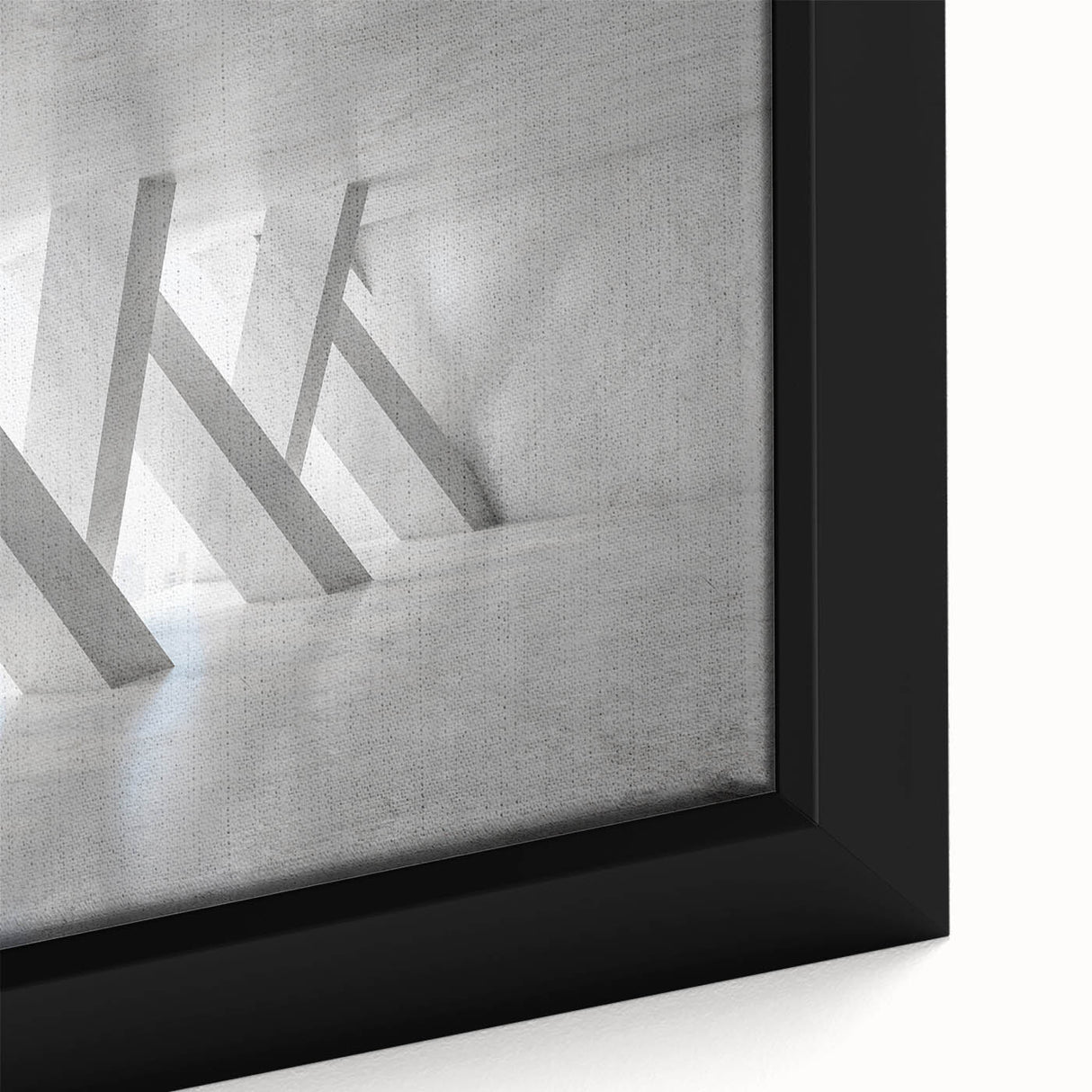 Framed canvas of black textured art with colorful abstract shapes, ideal for living room decor.