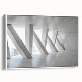 Framed canvas featuring a black and white vintage landscape painting, suitable for bedroom decor.