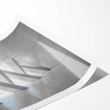 Extra large wall art featuring line art flowers in black on white, rolled canvas, ideal for large living room decor.