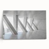 Large black and white abstract print on stretched canvas, suited for kitchen or bedroom wall art.