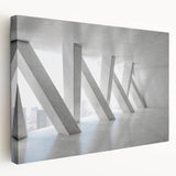 Large abstract painting on stretched canvas featuring swirling blue and gray tones, ideal for kitchen wall art.