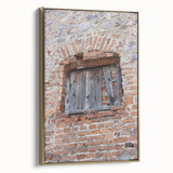 Framed canvas featuring a black and white vintage landscape painting, ideal for bedroom wall art.