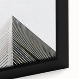 Close-up of extra large black wall art on canvas, featuring colorful, textured abstract patterns.