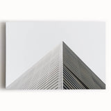 Large black and white abstract design on stretched canvas, suited for kitchen wall art.