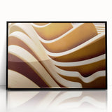 Large abstract wall art on acrylic, featuring bold geometric shapes in monochrome.