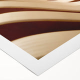 Art deco poster on rolled canvas depicting a geometric pattern in bold black and gold, suitable for dining room wall art.