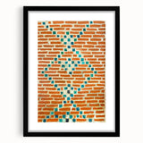 Extra large, textured abstract art print with vibrant multicolored patterns on framed canvas, ideal for living room decor.