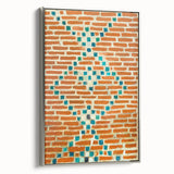 Framed canvas landscape art painting depicting a colorful forest scene, ideal for adding a vintage touch to any room.