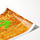 Extra large wall art featuring line art flowers in muted black and white, printed on rolled canvas.