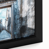 Extra large framed canvas featuring textured black wall art with vibrant colorful accents, suitable for living room decor.