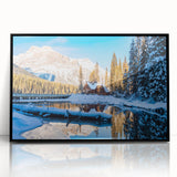 Large abstract wall art in muted grays and blues on a framed acrylic, suitable for modern living room decor.