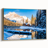 Framed canvas featuring a black and white vintage landscape painting, ideal for bedroom wall art.