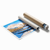 Extra large rolled canvas featuring a floral art design in pastel shades.