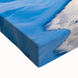 Large art of a black and white landscape painting on stretched canvas, ideal for bedroom wall decor.