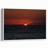 Framed vintage poster art of a colorful abstract design on a large canvas, suitable for living room decor.