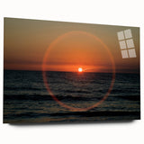 Large abstract wall art on acrylic, featuring swirling blue and gray tones, suitable for bedroom or dining room decor.