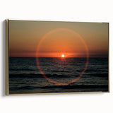 Framed canvas featuring a vintage landscape painting in muted earth tones, ideal for bedroom wall art.