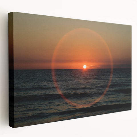 Large abstract painting on stretched canvas, featuring swirling blue and green hues, ideal for kitchen wall art.