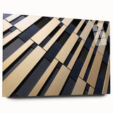 Large abstract wall art on acrylic glass featuring swirling blue and gray tones, suitable for bedroom or dining room decor.