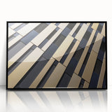 Large abstract wall art featuring swirling blue and gray tones on a framed acrylic, ideal for modern living room decor.