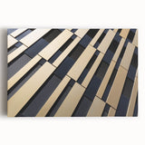 Black and white abstract design on stretched canvas, ideal for kitchen wall art.