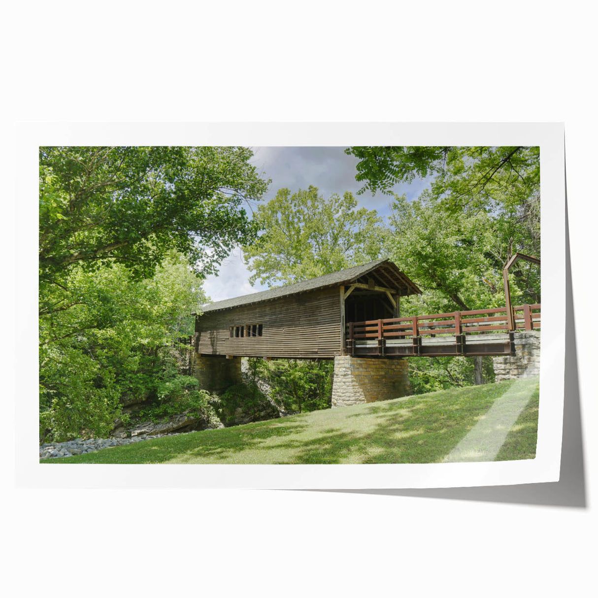 Extra large rolled canvas print featuring a detailed floral design in soft pastel hues.