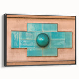 Black and white landscape art painting on a framed canvas, featuring a serene tree-lined river, ideal for bedroom wall decor.