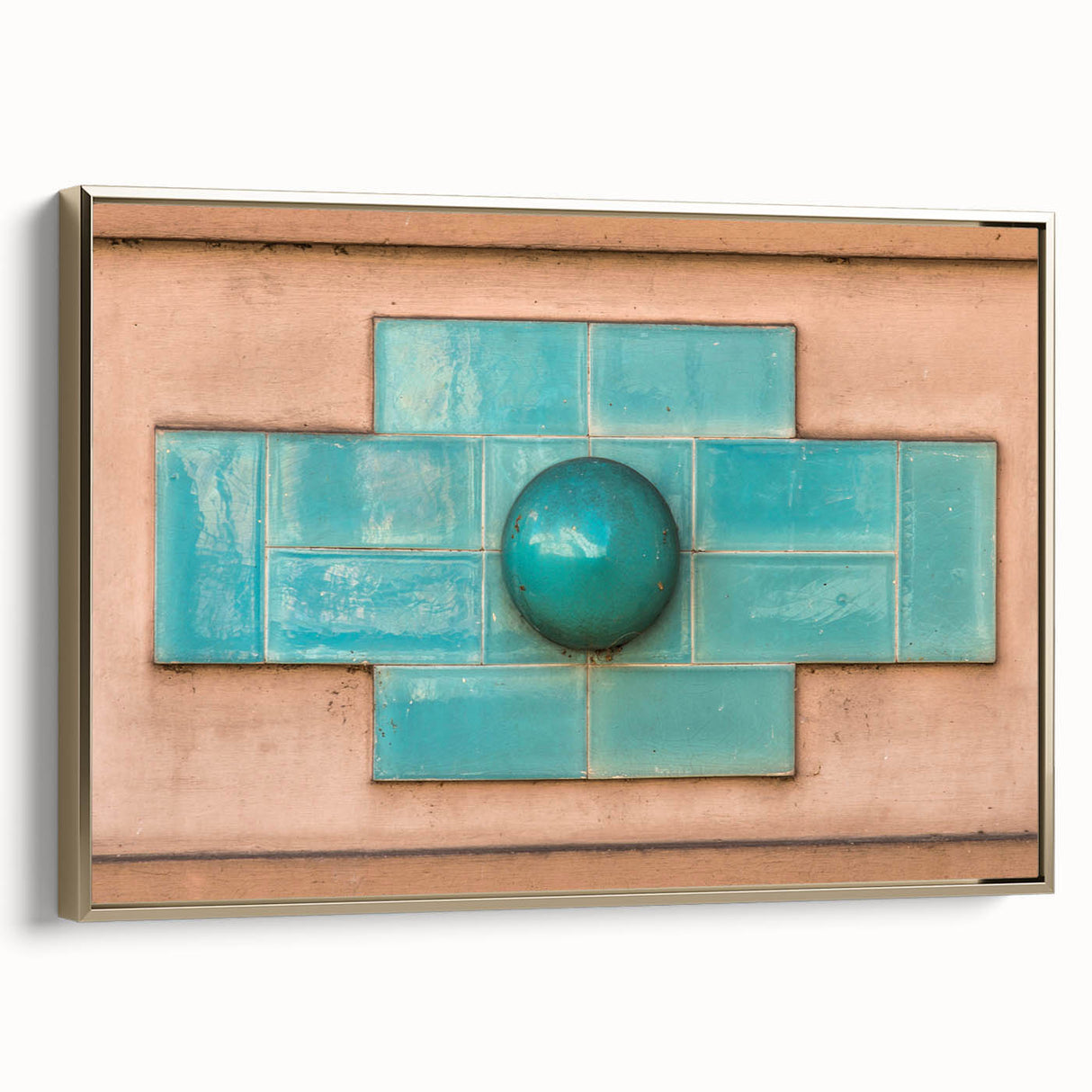 Framed canvas featuring a vintage landscape painting with black and muted gold tones, ideal for bedroom wall art.