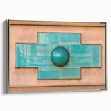 Landscape art painting of a colorful forest scene on a framed canvas, ideal for enhancing a living room or office space.