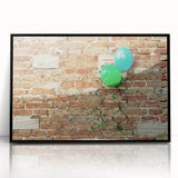 Large abstract wall art in mid-century modernist style, featuring swirling blue and grey tones on a framed acrylic print.